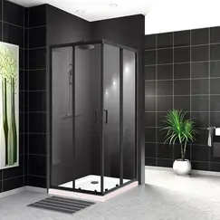 Душевой уголок BelBagno UNO-195-A-2-C/P-NERO