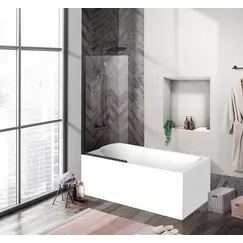 Душевая шторка на ванну BelBagno UNO-V-1-90/150-C-NERO