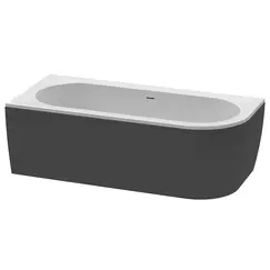 Акриловая ванна CEZARES SLIM CORNER-180-80-60-L/R-NERO-SET  180х80