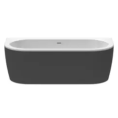 Ванна акриловая CEZARES SLIM WALL-180-80-60-NERO-SET  180х80