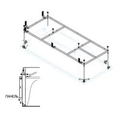Металлический каркас CEZARES EMP-170-70-MF-R 170х70