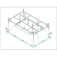 Металлический каркас для акриловой ванны CEZARES PLANE_DUO-MF