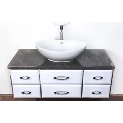 Тумба VELVEX OLIVIA 110 белая со столешницей