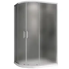 Душевой уголок ABBER Schwarzer Diamant асимметричный , матовое/хром