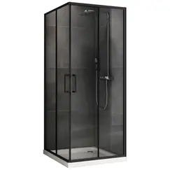 Душевой уголок ABBER Schwarzer Diamant квадрат, прозрачное/черный