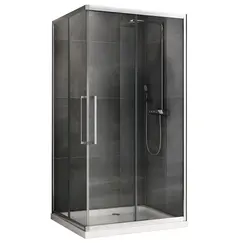 Душевой уголок ABBER Schwarzer Diamant прямоугольный , прозрачное/хром