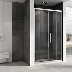 Душевая дверь ABBER Schwarzer Diamant прозрачное/хром