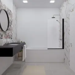 Шторка на ванну Triton Соло 75 БЛЭК