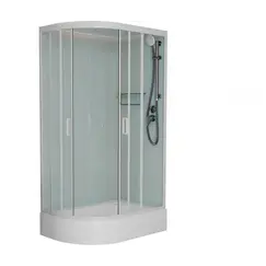 Душевая кабина Frank F412/1 М White  L/R  матовое стекло средний поддон