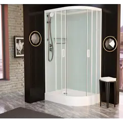 Душевая кабина Frank F418 L/R М White  матовое стекло