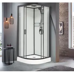 Душевая кабина Frank F408 М Black матовое стекло	