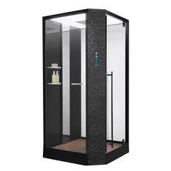 Душевая кабина прямоугольная с паром Orans SR-89101RS/LS Black  L/R