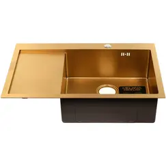 Мойка D7851HG-R MELANA ProfLine 3,0/220 ЗОЛОТО врезная  правая