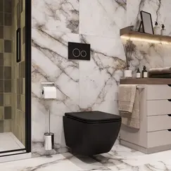 УнитазCeruttispa  MIMI Aria MB CT8920 подвесной безободковый черный матовый