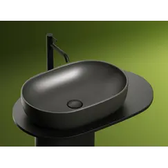 Умывальник чаша Ceramica Nova накладная овальная (цвет Темный Антрацит Матовый) Element 600*415*135мм