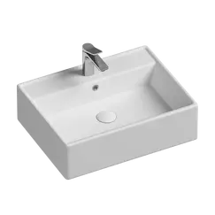 Умывальник чаша Ceramica Nova накладная прямоугольная Element 590*450*160мм
