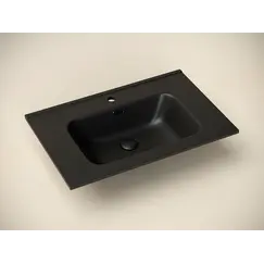 Умывальник Ceramica Nova  накладной прямоугольный (цвет Черный Матовый) Element 710*465*180мм