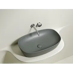 Умывальник чаша Ceramica Nova накладная овальная (цвет Антрацит Матовый) Element 600*380*138мм