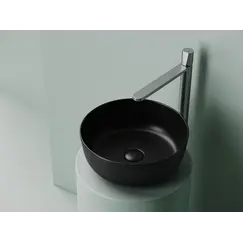 Раковина Ceramica Nova накладная круглая 356*356*135, без перелива, цвет черный матовый