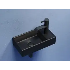 Умывальник подвесной Ceramica Nova L/R,  черный матовый Element 407*217*100