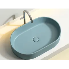 Умывальник чаша Ceramica Nova накладная овальная (цвет Зеленый Матовый) Element 608*385*122мм