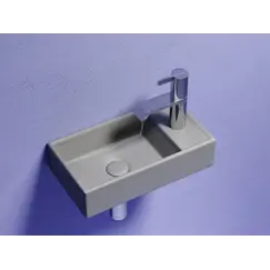 Умывальник подвесной Ceramica Nova L/R, антрацит матовый Element 407*217*100