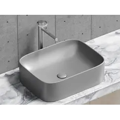 Умывальник чаша Ceramica Nova накладная прямоугольная (цвет Антрацит Матовый) Element 505*380*150мм