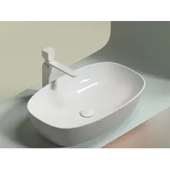 Умывальник чаша Ceramica Nova накладная овальная Element 600*380*138мм