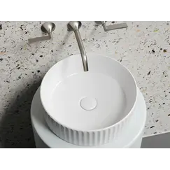 Умывальник чаша Ceramica Nova  накладная круглая (цвет Белый Матовый) Element 360*360*115мм