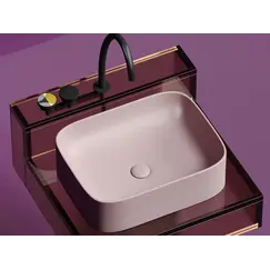 Умывальник чаша Ceramica Nova накладная прямоугольная (цвет Розовый Матовый) Element 505*380*150мм