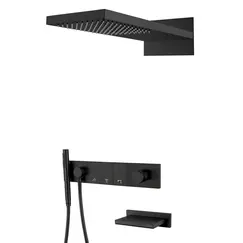 Встраиваемая  душевая система  Boheme ZODIAC 132-2-B черный