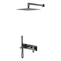 Душевая система встраиваемая  Boheme Qubic 474-GM Matt Gun Metal