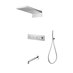 Встраиваемая  душевая система с изливом Boheme FUSION 130-2-CR