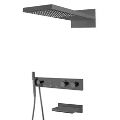 Встраиваемая  душевая система  Boheme ZODIAC 133-2-SGM антрацит