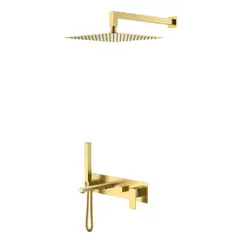 Душевая система встраиваемая  Boheme Qubic 474-MG Matt Gold
