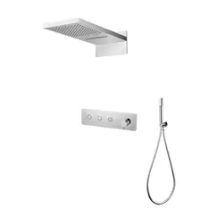 Душевая система скрытого монтажа со смесителем верхним и ручным душем BOHEME FUSION хром 130-CR