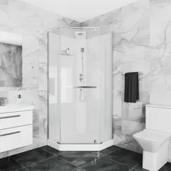 Кабина CHIKA901T душевая без крыши Ceruttispa (90x90x215-225)