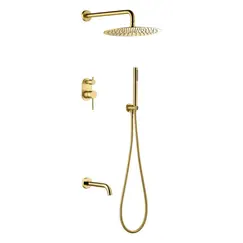 Душевая система встраиваемая  Boheme UNO 464-2-G золото глянцевая