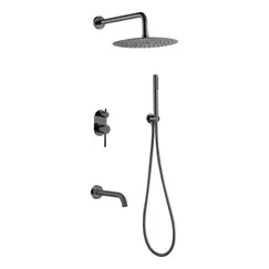 Душевая система встраиваемая   Boheme UNO 464-2-SGM антрацит глянец глянцевая