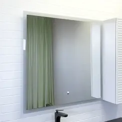Зеркало для ванной Comforty Эдельвейс-90Э LED-подсветка, 88х88см, бесконтактный сенсор
