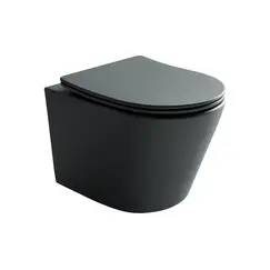 Подвесной унитаз CERAMICANOVA Balearica Rimless (цвет Темный антрацит матовый)