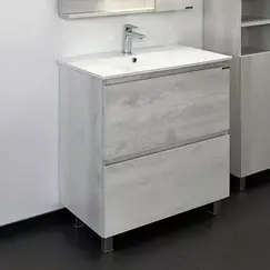 Тумба-умывальник Comforty  Верона дуб белый с раковиной Comforty 75E