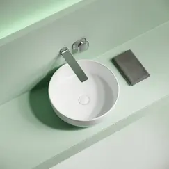 Раковина накладная CERAMICANOVA Taycan, круглая, 375x375x140, белая