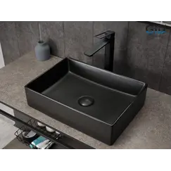 Накладная черная матовая раковина для ванной Gid Bm1204