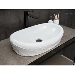 Накладная белая раковина для ванной Gid 777s
