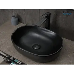 Накладная черная матовая раковина для ванной Gid Bm9026b
