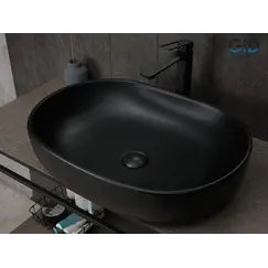 Накладная черная матовая раковина для ванной Gid Bm9026a