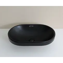 Встраиваемая сверху черная матовая раковина для ванной Gid Bm1004