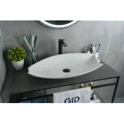 Накладная белая раковина для ванной Gid N9178