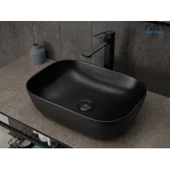 Накладная черная матовая раковина для ванной Gid Bm1333